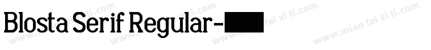 Blosta Serif Regular字体转换